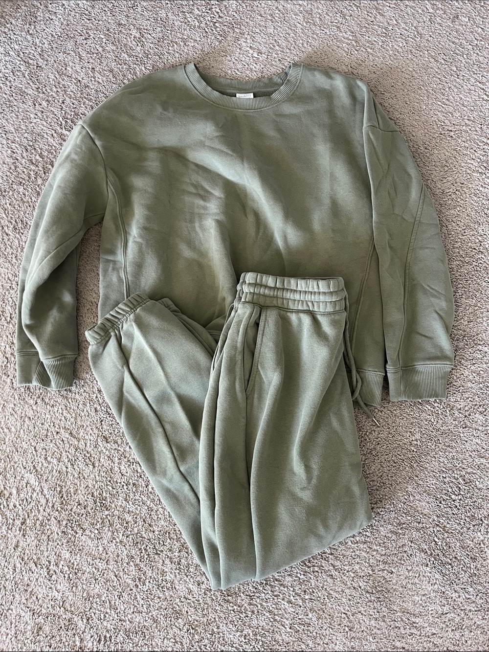 Olive Green Fleece Sweatsuit